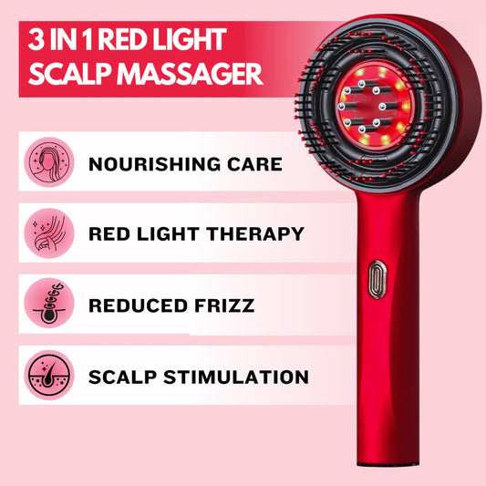 ThermaGlow™ - Premium Red Light Electric Scalp Massage Comb