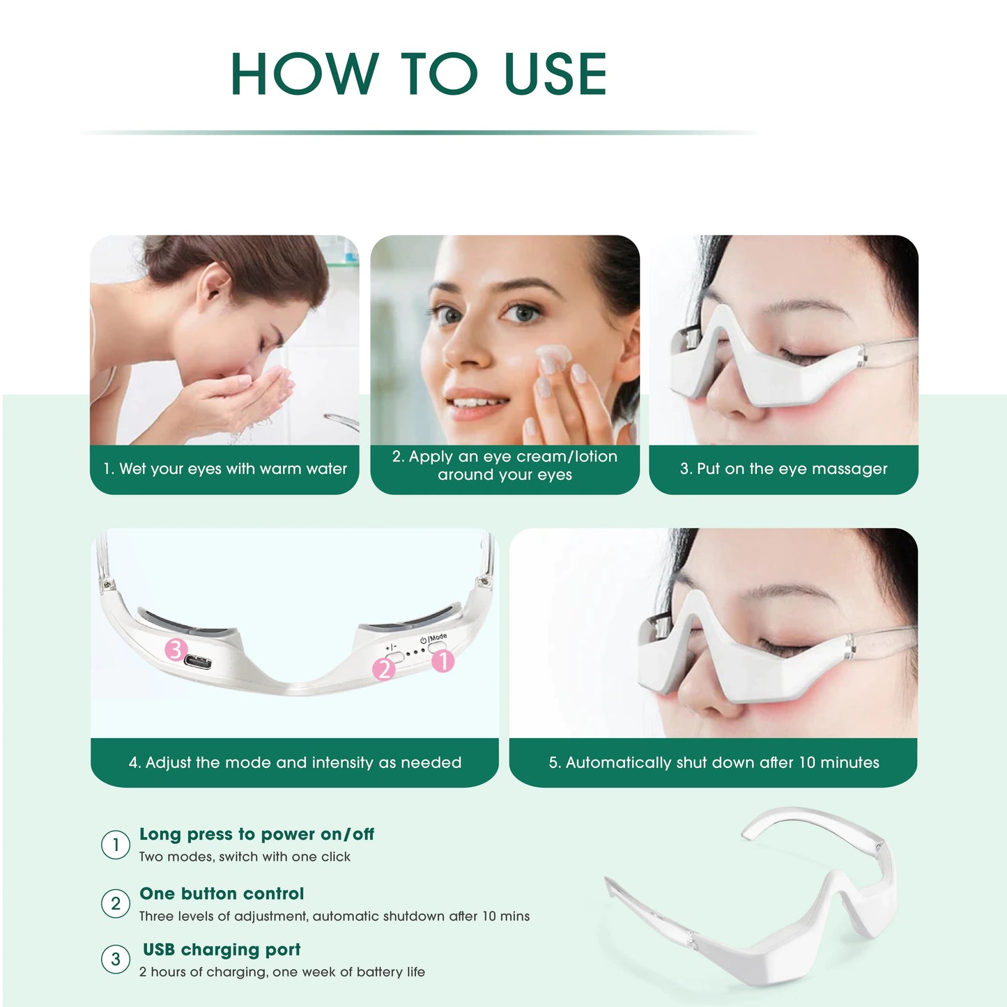 BrightBeneath Pro™ - Innovative Under-Eye Red Light Therapy Massager