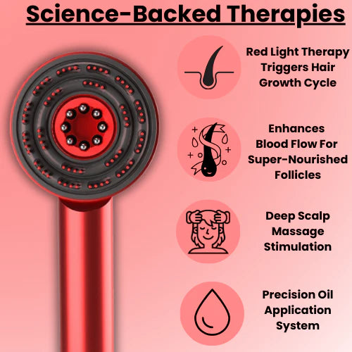 ThermaGlow™ - Premium Red Light Electric Scalp Massage Comb
