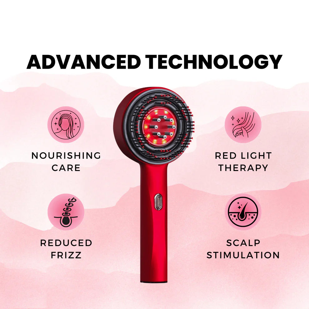 ThermaGlow™ - Premium Red Light Electric Scalp Massage Comb