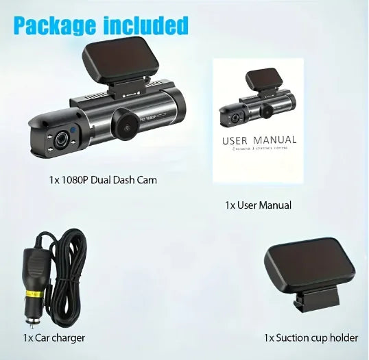 DualVision Pro™ - Smart 360° Dual Lens Car Dash Cam