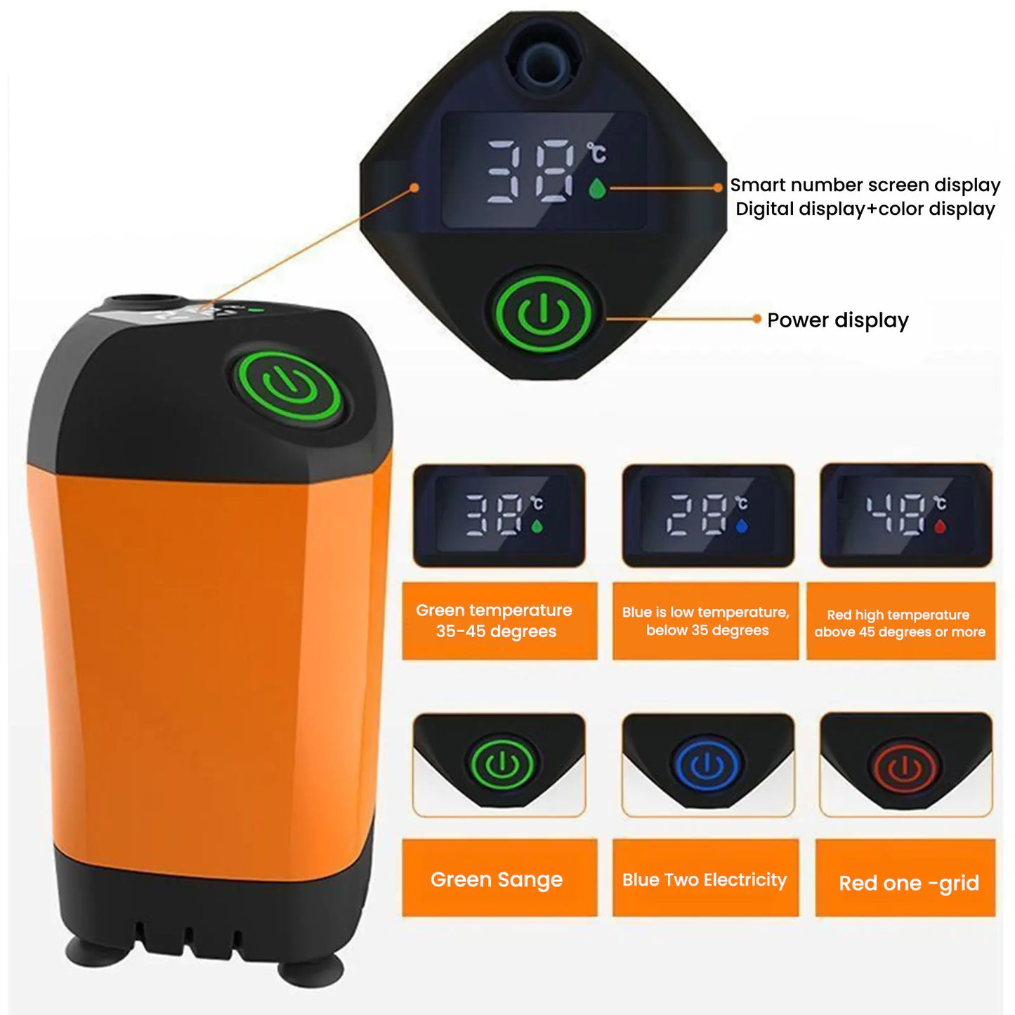CampSplash™ - Portable Electric Shower Pump with Digital Display