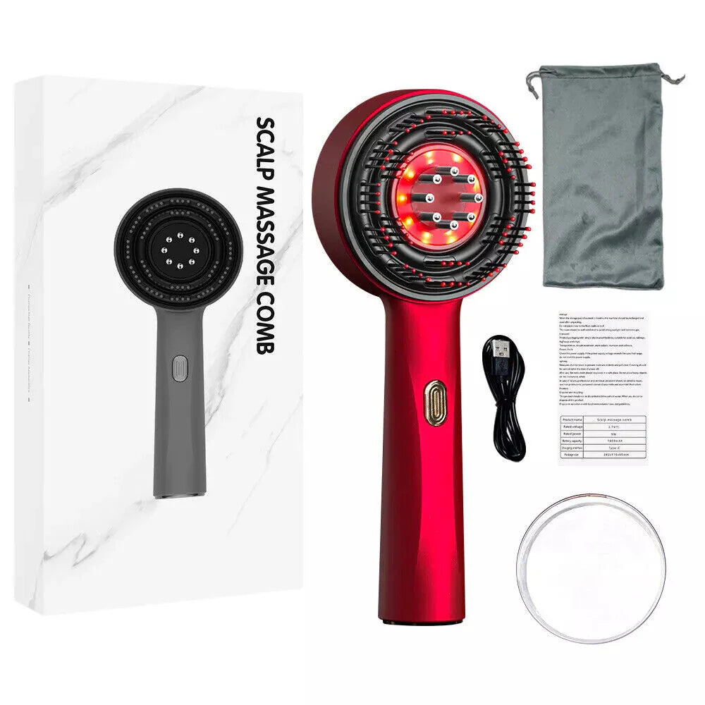 ThermaGlow™ - Premium Red Light Electric Scalp Massage Comb